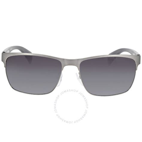 Prada Rectangle Polarized Grey Gradient Sunglasses .